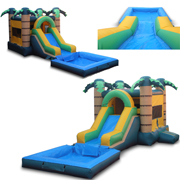 hot inflatable jungle water slide combo